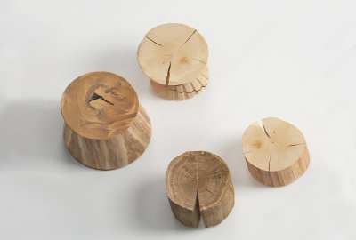 自然风实木角几3D模型下载